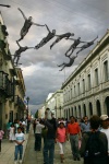 Oaxaca avenue and wiremesh artwork